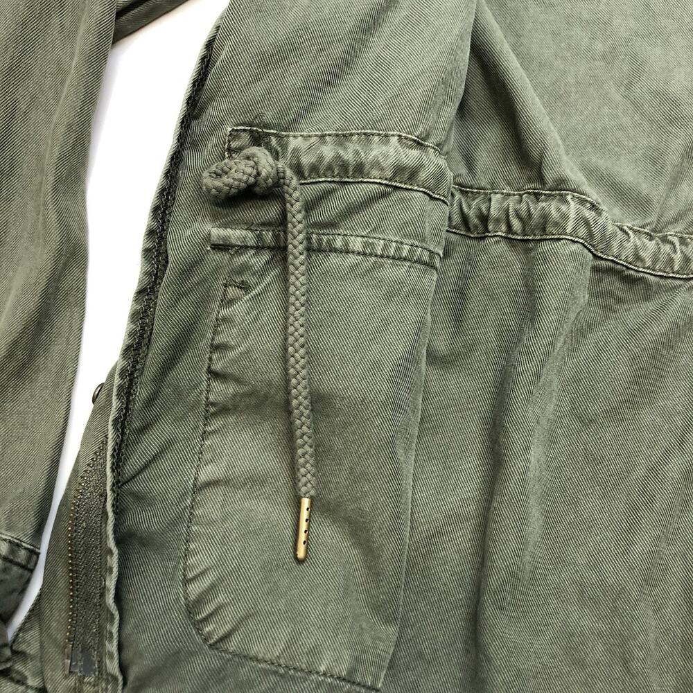 Sanctuary Liberty Military Jacket In Army Green Snap Front Field Utility Sz S - Picture 6 of 10